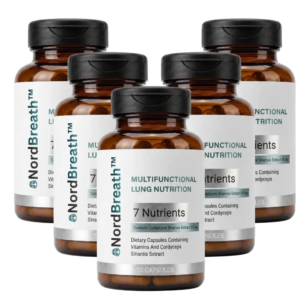 NordBreath™ Kosttillskott för lungorna | Rensa upp till 93 % av skadliga ämnen från dina lungor naturligt på 5 dagar!
